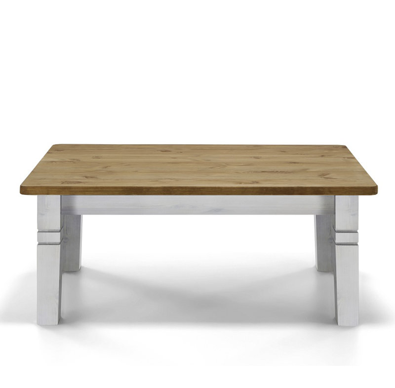Polebridge Four Leg Coffee Table, Weiß/Laugenfarbig