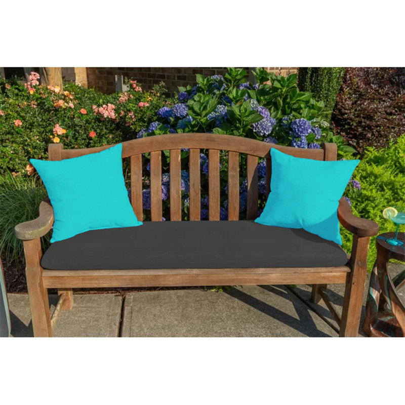 Housse et insert de coussin décoratif en polyester, 18 po x 18 po, Turquoise, Carré