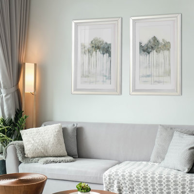 Ensemble de 2 peintures sur toile encadrées