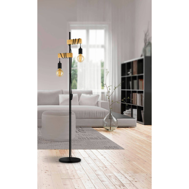 Acuff 166.5cm Tree Floor Lamp, Black