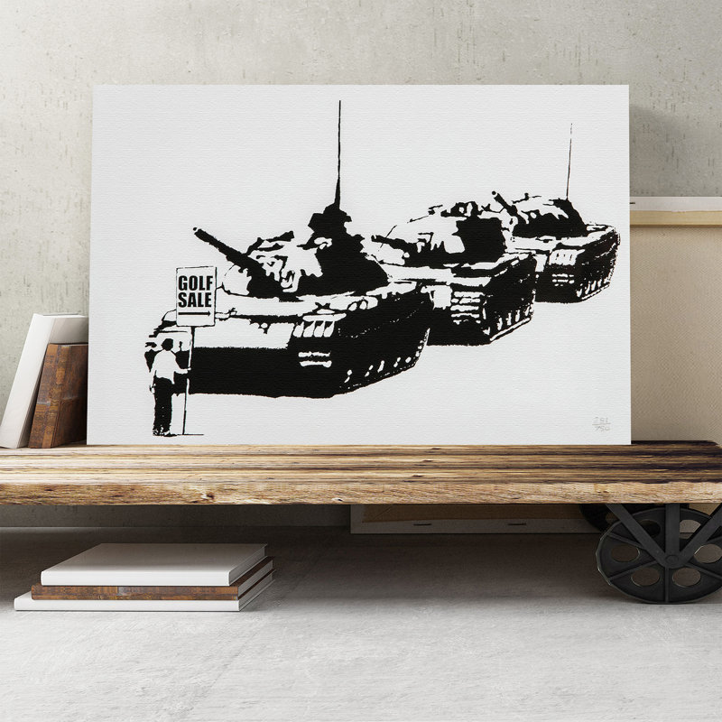 Banksy - Wrapped Canvas Print, 40cm H x 60cm W
