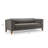 Arloine Top Grain Leather Sofa, Gray-437991897