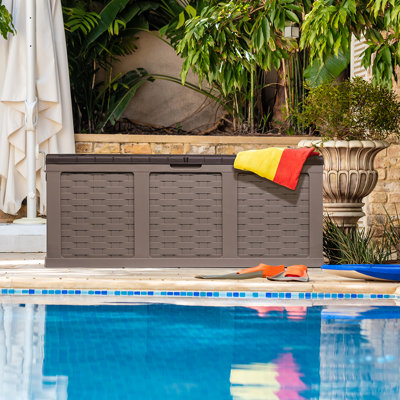Starplast 153 Gallon Water Resistant Plastic Deck Box by Starplast