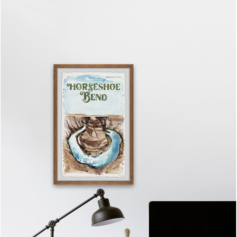 Arizona Horseshoe Bend - Impression de publicités encadrées sur papier, H 18 po x l 12 po x 1,5 po