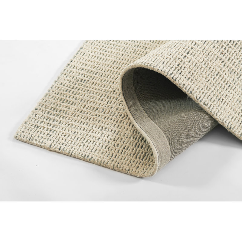 Thomas Hand Tufted Wool Abstract Area Rug in Ivory/Grey, Rectangle 8'10" x 11'10"