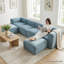 Canapé modulaire surdimensionné en U de 129 po avec deux repose-pieds-600516220