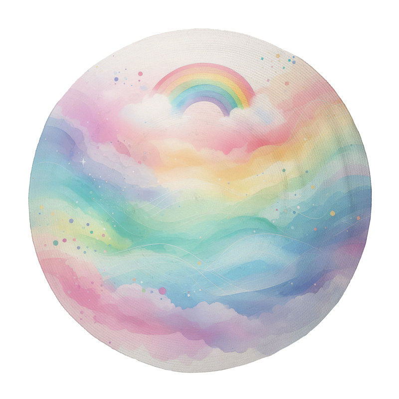Tapis tressé Spectrum Waves, Rond 5 pi