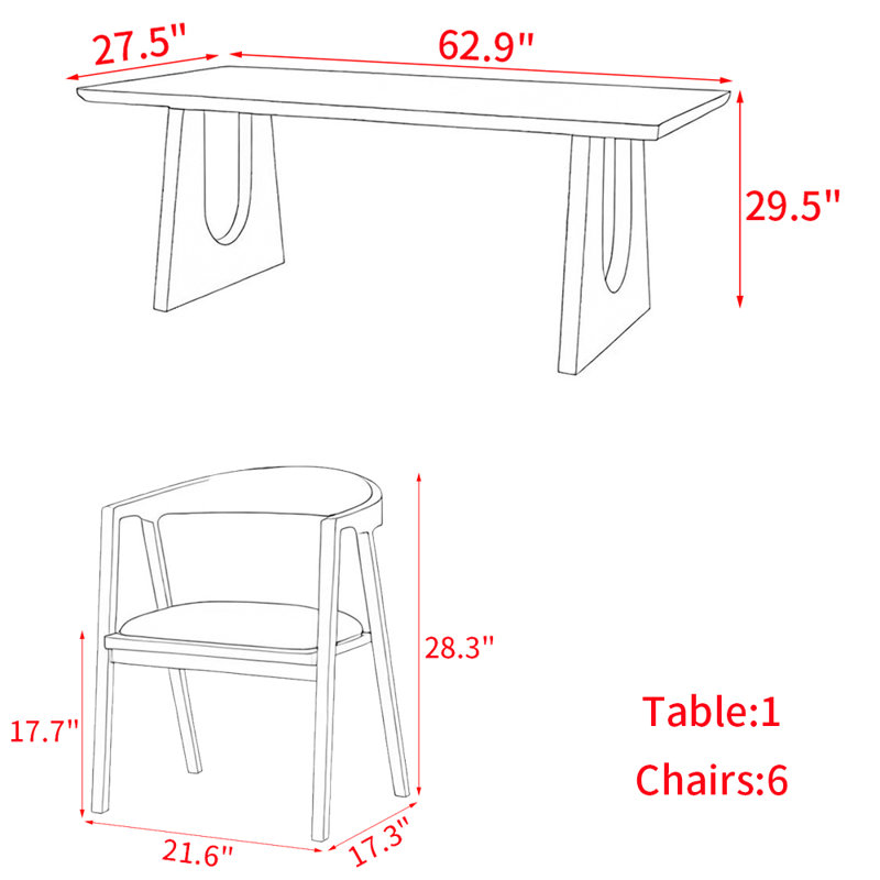 American Style Solid Wood Rectangular Dining Table