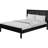 Graham Wooden Platform Bed with Slatted Headboard-87380369-87380363