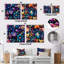 Celian - Ensemble de 2 reproductions d'art mural en métal abstrait Botanicals-102677625