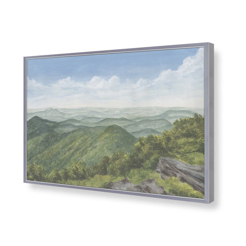«Ridge Viewpoint II» par Michael Willett, reproduction d'art, Argent argent, H 24 po x l 32 po