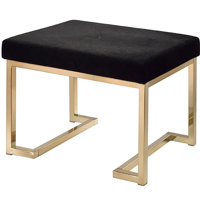 Noir de style moderne avec métal hypnotisant champagne et base dorée pour la décoration du salon
