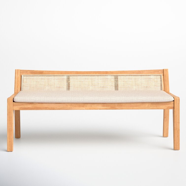 Donner Cane Back Cushioned Bench & Reviews | Joss & Main