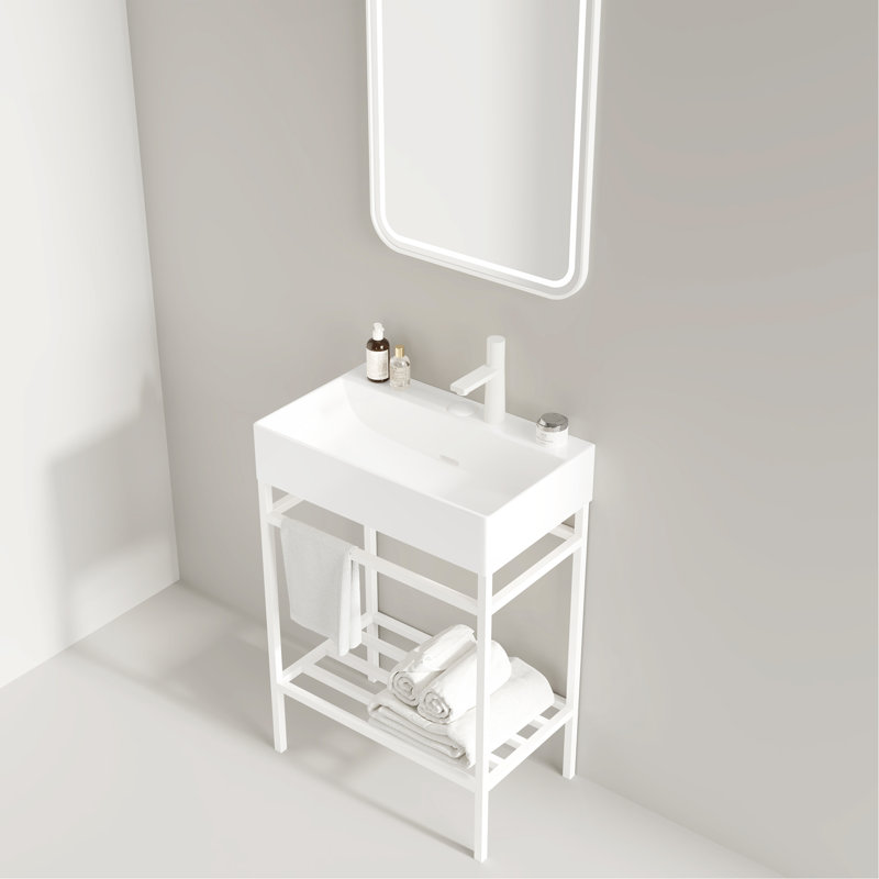 Meuble-lavabo polyvalent avec lavabo de qualité supérieure et tablette pratique