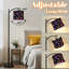 Arc Floor Lamp with Adjustable Lampshade Whimsical Purple Mushroom Wildflowers Dark Galaxy Standing Lamp 3 Color Temperatures Dimmable Tall Pole Lamp with Foot Switch for Bedroom
