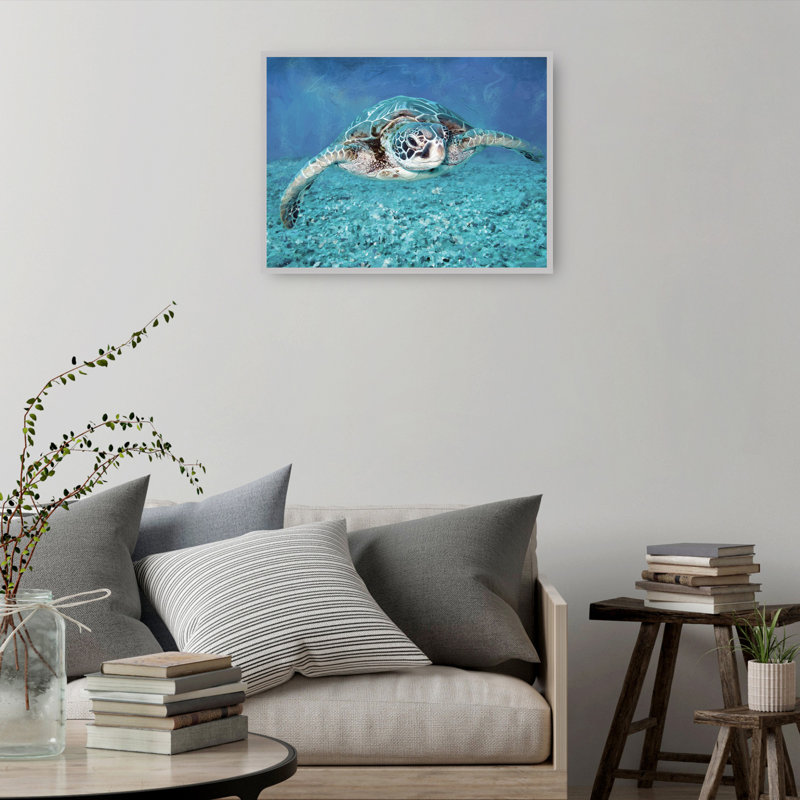 Reproduction d'art sur toile Sea Turtle par Studio Arts, H 43 po x l 57 po