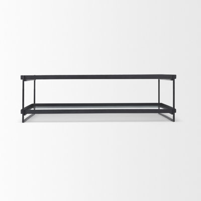 Trey Glass Top Single Coffee Table