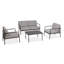 Montauk 4 Piece Deep Seating Set, Grey