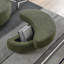 Fauteuil demi-tonneau pivotant avec repose-pieds de rangement-799362184