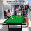 Table de billard pliable et portable avec boules, 2 queues de billard, craie et brosse, idéale pour la maison et la salle de jeux.-134701957-134701958