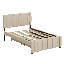 Lit plateforme tapissier en velours-1196241518
