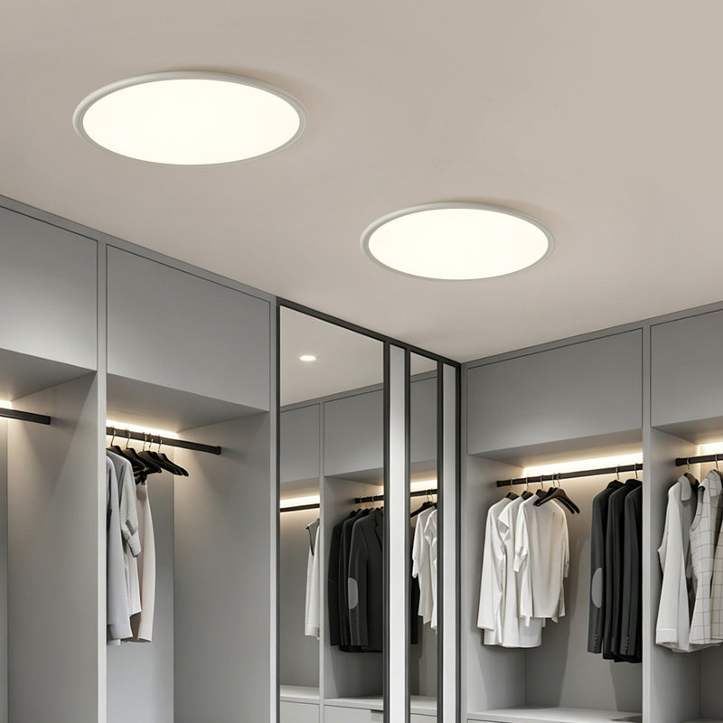 1 - Light 15.8" Simple Round Acrylic Led Flush Mount, White, 1.38" H x 15.75" W x 15.75" D