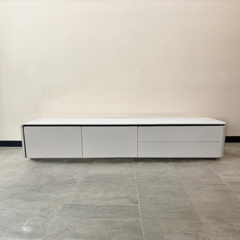 La télévision moderne est synonyme de grand rangement, Blanc / Gris, 70.87"