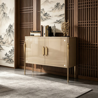 Luxury-Style Glossy Painted Modern Sideboard
