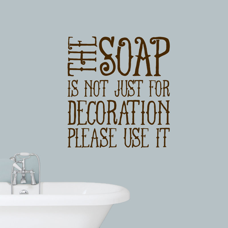 Text & Numbers Non-Wall Damaging Wall Decal, Brown