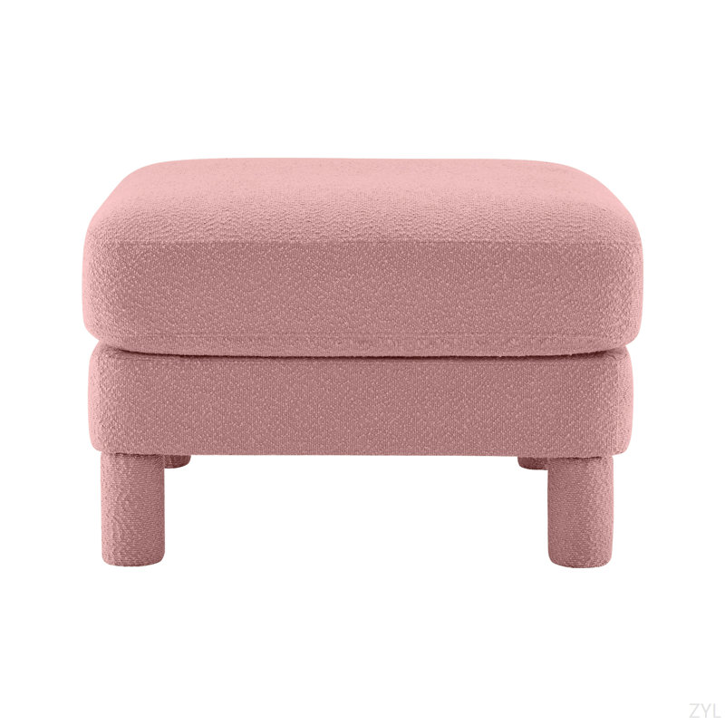 Lucas Cozy Ottoman  Polyester, Pink