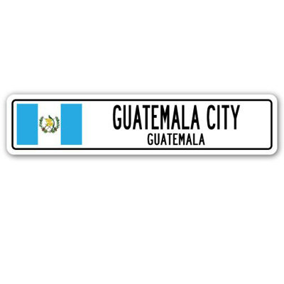 Plaque de rue en aluminium, drapeau de Guatemala City, Guatemala