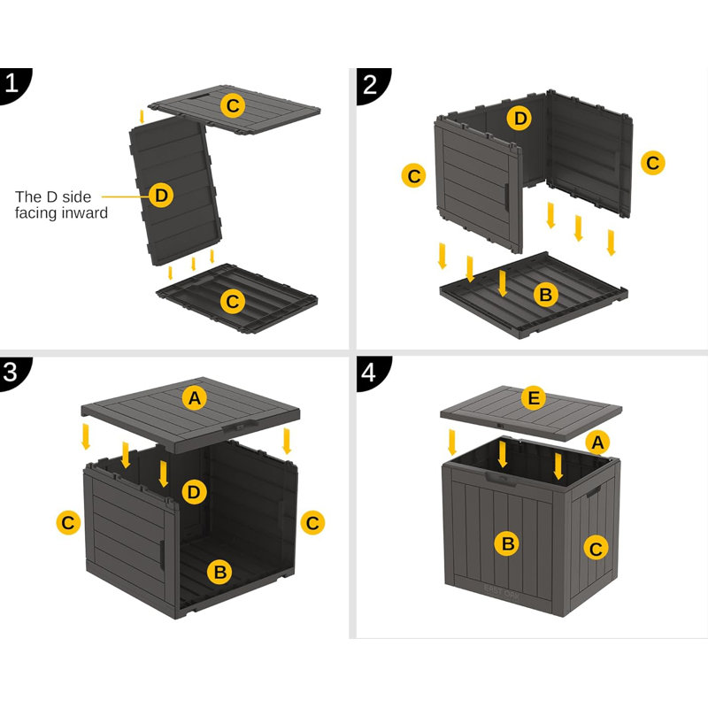 Gray Resin Lockable 31 Gallon Outdoor Deck Box