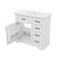 Meuble-lavabo de 36 pouces avec lavabo, lavabo en céramique et 2 tiroirs basculants