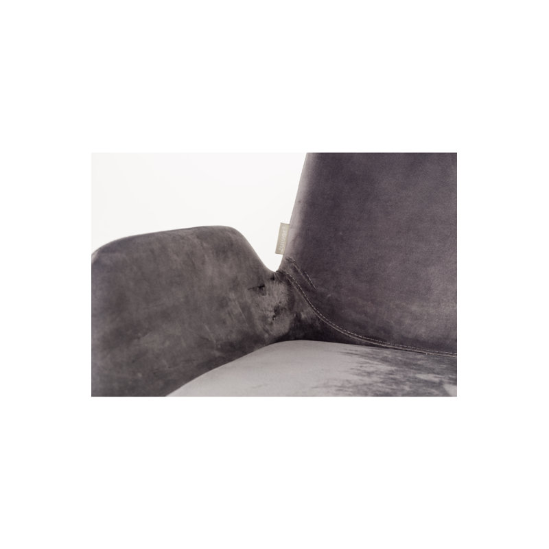 Britt Armchair, Dark Gray Velvet