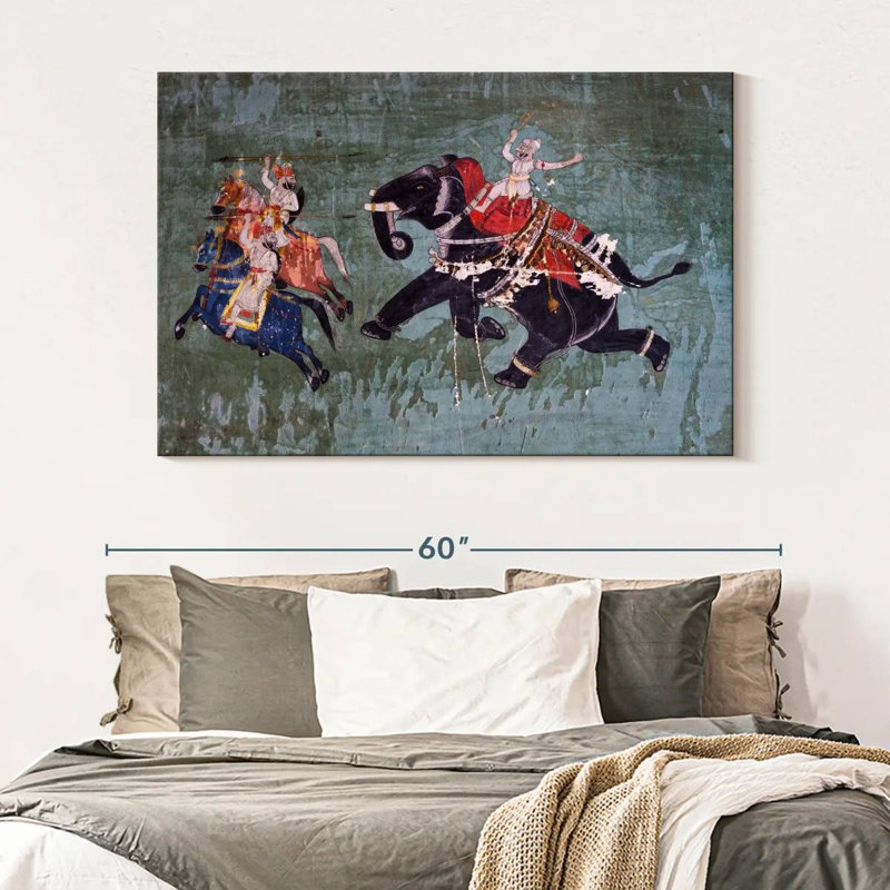 Brampt Elephant Warrior, 34" H x 51" W