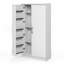 Armoire de rangement multifonctionnelle, armoire garde-manger, armoire de cuisine à 2 portes, 71 cm de hauteur, blanche