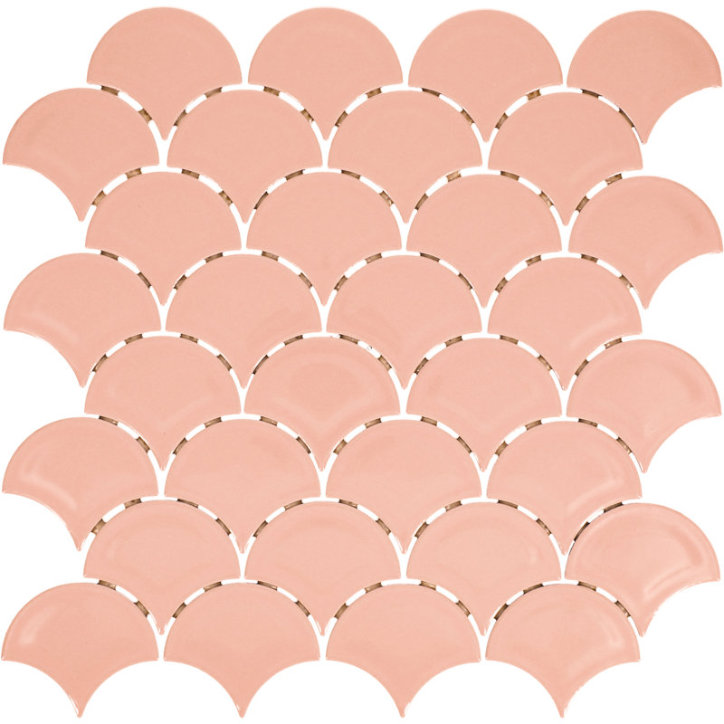 Carrelage mosaïque 3 pouces Daltile Revalia Remix (10 pièces par carton) (10,20 pieds carrés par carton), Charmante pêche