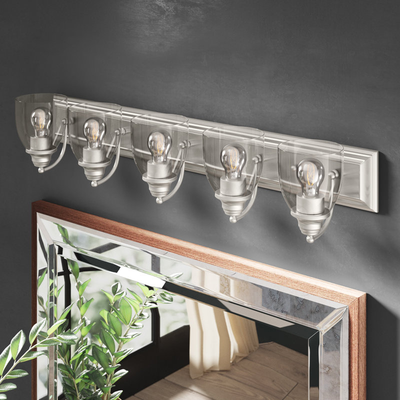 5 - Light Dimmable Vanity Light, Brushed Nickel