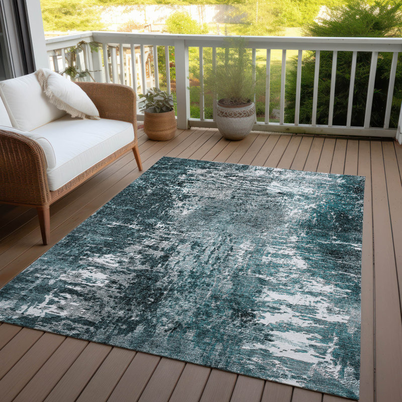 Tapis intérieur / extérieur Karsyn, Rectangle de 10 pi x 14 pi