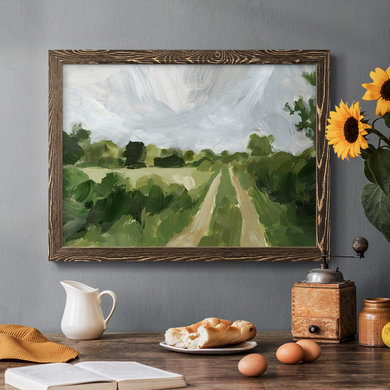 " Meadow Trail II " Print, Walnut, 14" H x 20" W x 1.5" D