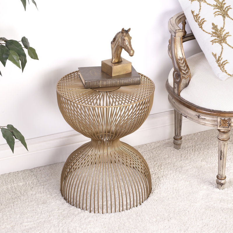 Nicholas Metal Side Table, Gold