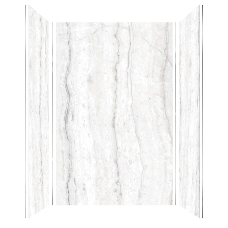 Transolid Titan Shower Wall Kit, 96" H x 60" W x 36" D, Savanna Gray Honed