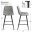 Tabouret de comptoir à dossier bas 26 po Seidman-1658532592