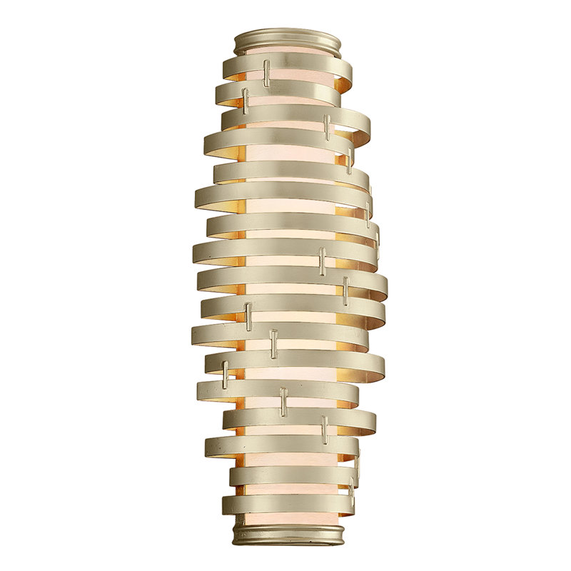 Plafonnier encastré argent moderne à 1 lumière Vertigo, (3) ampoules candélabres de 40 W