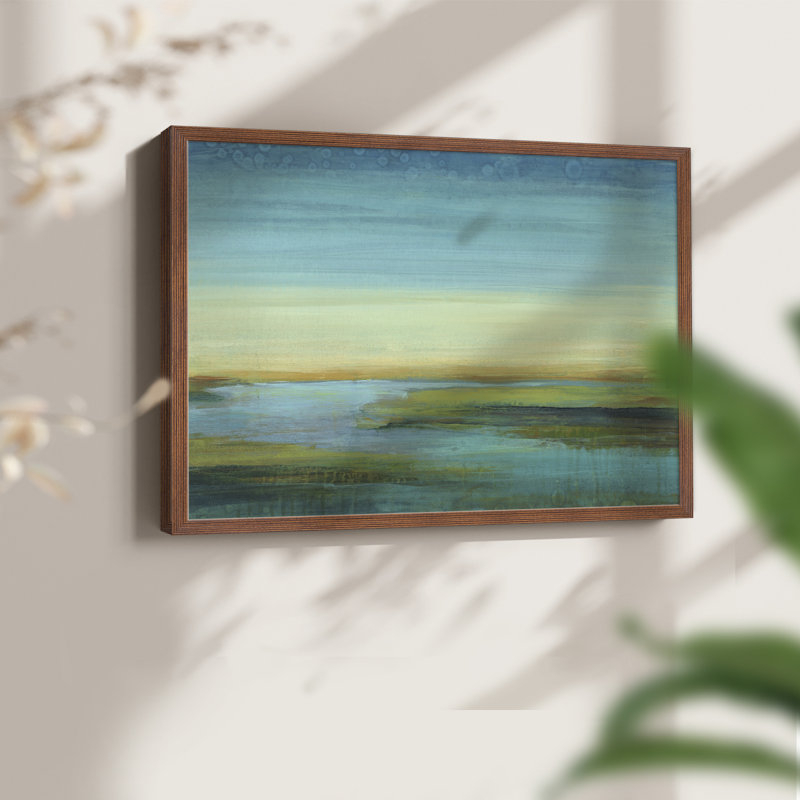 The Flow -Framed Print - Restickable, H 8 po x l 10 po, Noyer