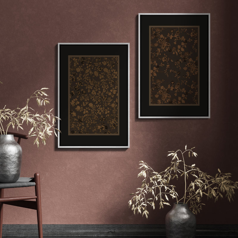 Art mural encadré, rétro, antique, classique pour chambre à coucher - 16 po x 24 po x 2 panneaux, H 24 po x l 16 po, Blanc