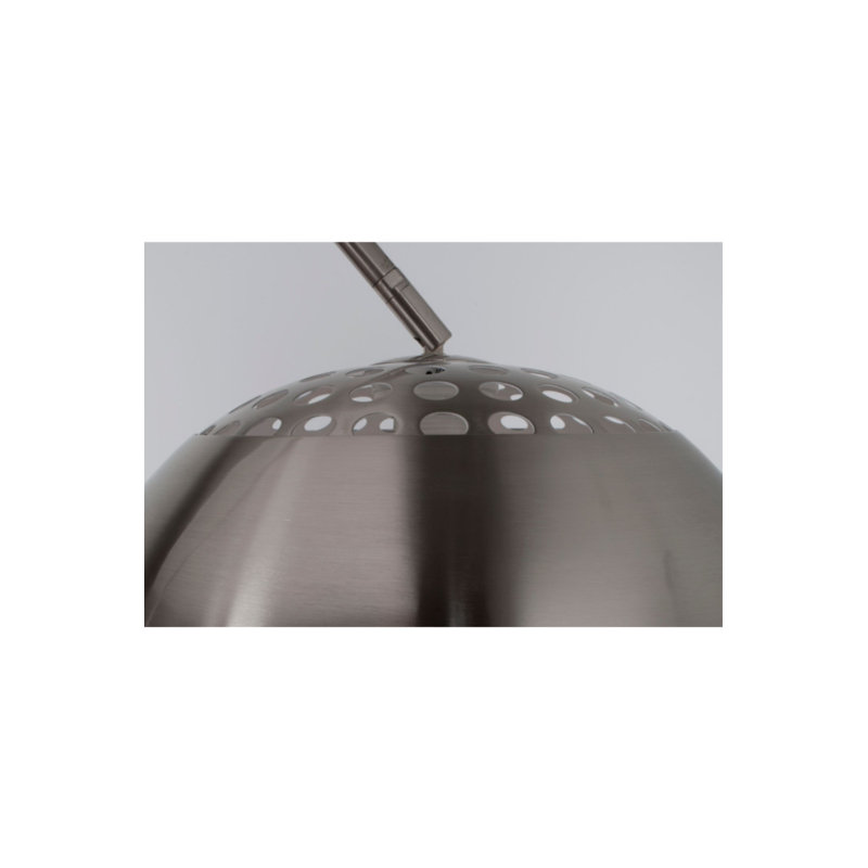 Lampe sur pied arquée en métal brossé