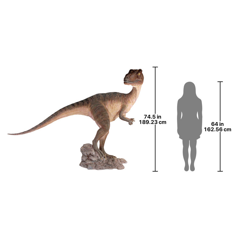 Jurassic - Sized Allosaurus Dinosaur Statue