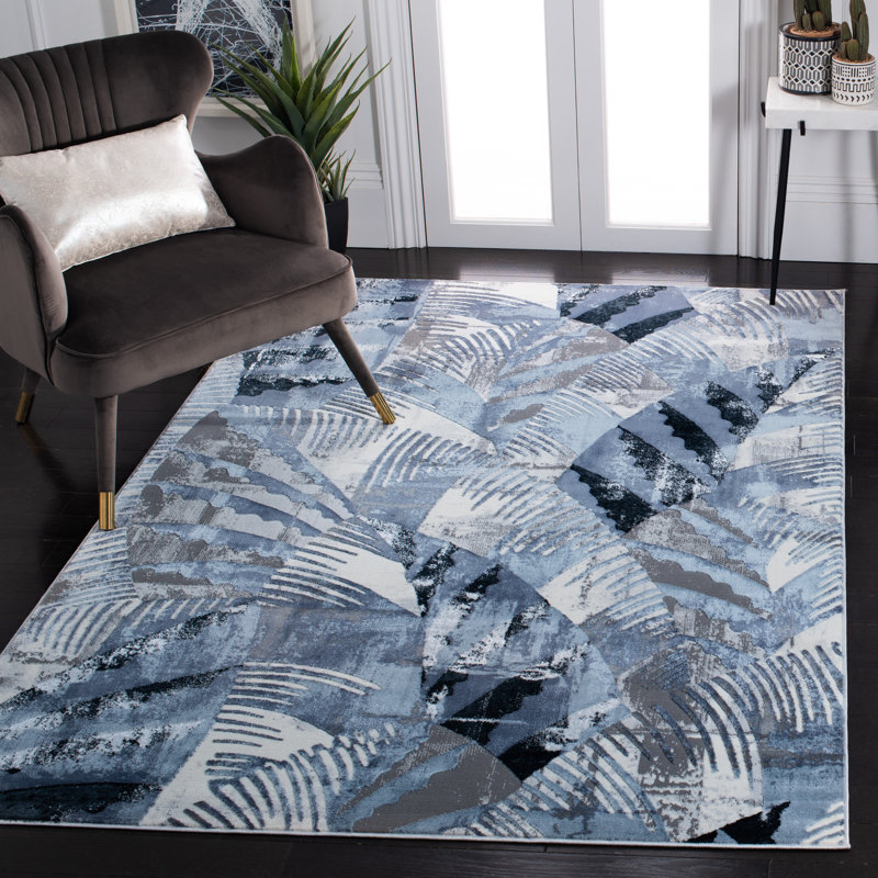 Eltingville Performance Abstract Rug, Rectangle 4'5" x 6'5"