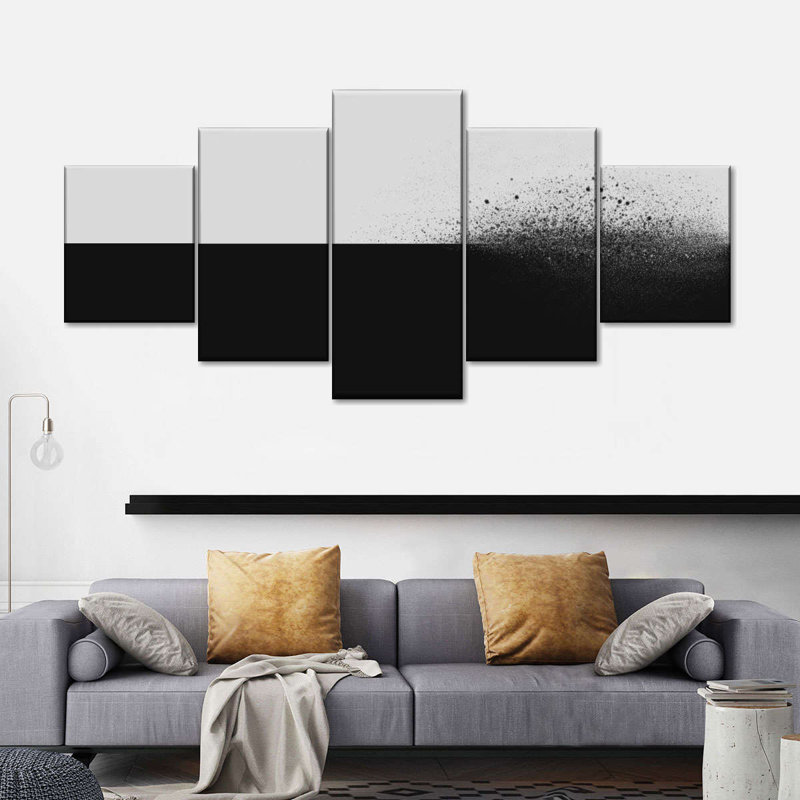 «Detachment On Canvas», ensemble de 5 pièces, H 34 po x l 74 po x P 1,25 po